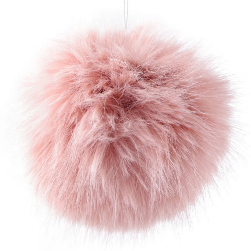 Bommel - Kunstpelz - 10 cm - altrosa